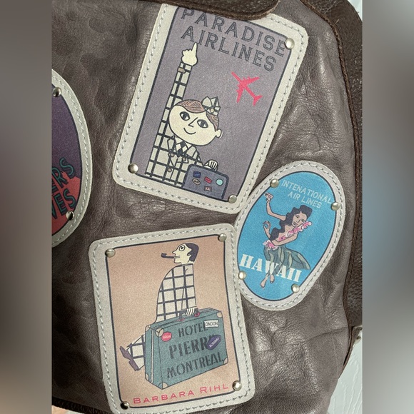 Barbara Rihl Paris Leather Zip - Around Purse Travel Tote Bag, Brown, Women’s - Picture 4 of 9